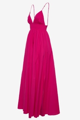 HUGO Dames V-hals Maxi Jurk, roze