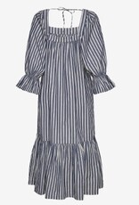 Stella Nova Dames vierkante hals Jurk, blauw