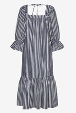 Stella Nova Dames vierkante hals Jurk, blauw