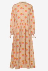 Stella Nova Dames Ronde Hals Maxi Jurk,  beige