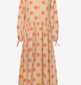 Stella Nova Ronde Hals Maxi Jurk,  beige