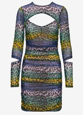 Ganni Dames Ronde Hals Jurk, multi