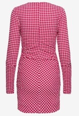 Ganni Dames Ronde Hals Jurk, rood