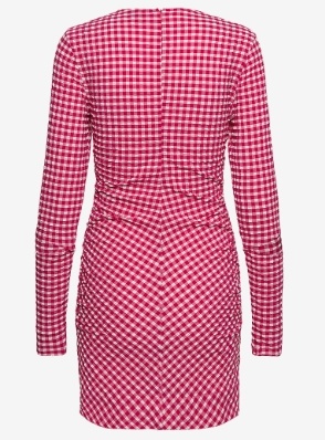 Ganni Dames Ronde Hals Jurk, rood