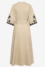 Soyaconcept Dames Ronde Hals Lange Jurk, beige