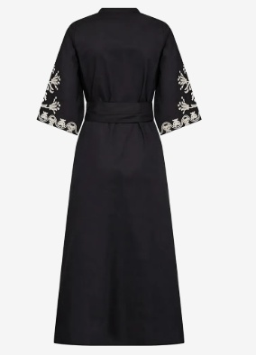 Soyaconcept Dames Ronde Hals Lange Jurk, zwart