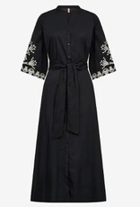 Soyaconcept Dames Ronde Hals Lange Jurk, zwart