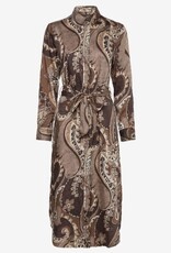 Lauren Ralph Lauren Dames Ronde Hals Shirtjurk, bruin