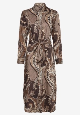 Lauren Ralph Lauren Dames Ronde Hals Shirtjurk, bruin