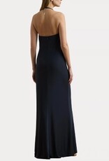 Lauren Ralph Lauren Dames Maxi Jersey Jurk, blauw