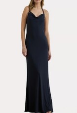 Lauren Ralph Lauren Dames Maxi Jersey Jurk, blauw