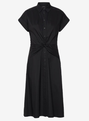 Lauren Ralph Lauren Dames Hoge halslijn Jurk, zwart