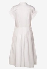 Lauren Ralph Lauren Dames Katoenmix Hoge halslijn Jurk, wit