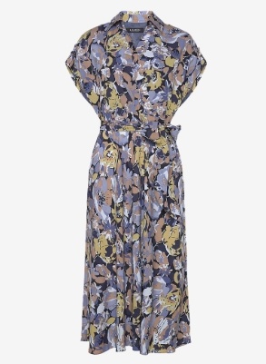 Lauren Ralph Lauren Dames Flora Lange Jurk, blauw