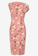 Lauren Ralph Lauren Dames Flora Lange Jersey Jurk, roze