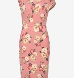Lauren Ralph Lauren Flora Lange Jersey Jurk, roze