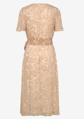 Lauren Ralph Lauren Dames Flora V-hals Jurk, beige