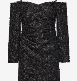 Ganni Korte Glitter Jurk, zwart