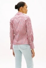 Tommy Hilfiger Dames Gestreept blouse, rood