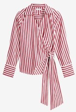 Tommy Hilfiger Dames Gestreept blouse, rood