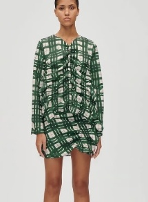 STINE GOYA Dames V-halslijn blouse, groen