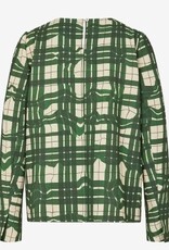STINE GOYA Dames V-halslijn blouse, groen