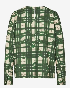 STINE GOYA Dames V-halslijn blouse, groen