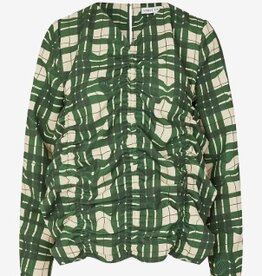 STINE GOYA V-halslijn blouse, groen