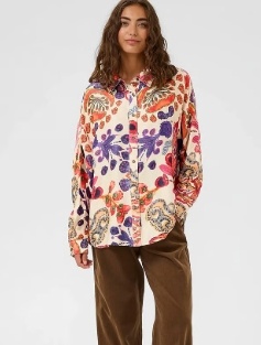 Culture Dames bloemprint blouse, roze