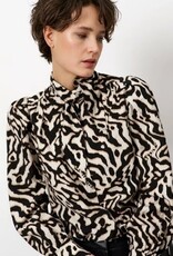 Dante6 Dames Dierenprint Blouse, zwart