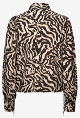 Dante6 Dames Dierenprint Blouse, zwart