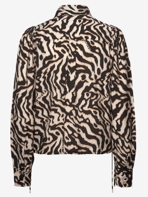 Dante6 Dames Dierenprint Blouse, zwart