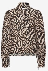Dante6 Dames Dierenprint Blouse, zwart