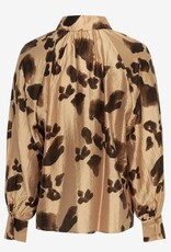 MSCH Copenhagen Dames klassieke kraag Blouse, bruin