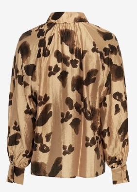 MSCH Copenhagen Dames klassieke kraag Blouse, bruin