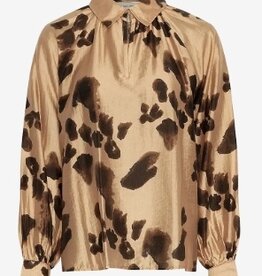 MSCH Copenhagen klassieke kraag Blouse, bruin