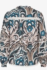Dea Kudibal Dames Bloemenprint Blouse, blauw