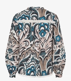 Dea Kudibal Dames Bloemenprint Blouse, blauw
