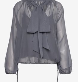 Dante6 Dames Hoge Halslijn Blouse, grijs