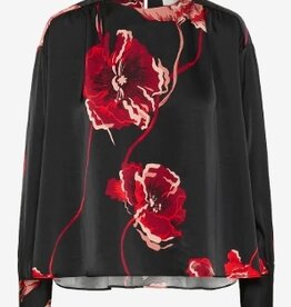 InWear ronde hals blouse, zwart