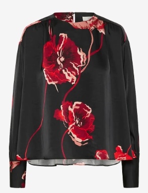 InWear Dames ronde hals blouse, zwart