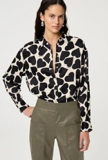 Fabienne Chapot Dames Hartmotieven blouse, zwart