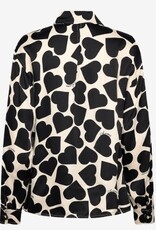 Fabienne Chapot Dames Hartmotieven blouse, zwart