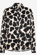Fabienne Chapot Dames Hartmotieven blouse, zwart