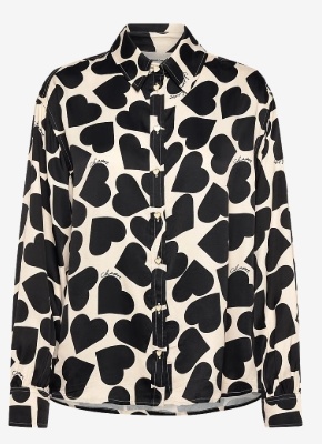 Fabienne Chapot Dames Hartmotieven blouse, zwart