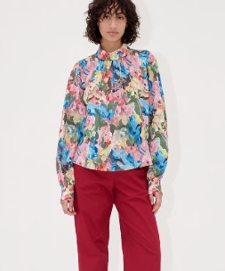 STINE GOYA Dames Ronde Hals Blouse, multi