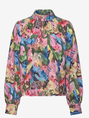 STINE GOYA Dames Ronde Hals Blouse, multi