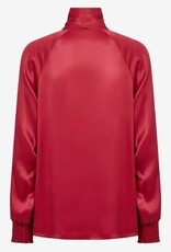 Soyaconcept Dames Hoge Halslijn blouse met strik, rood