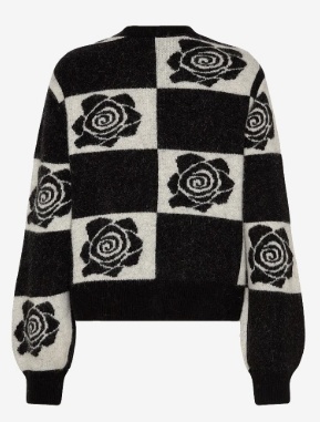 crās Dames geruit Cardigan, zwart