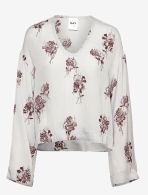 Day Birger et Mikkelsen Dames V Hals Flora Blouse, wit